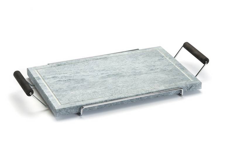 Pietra Ollare Rettangolare Con Base - 37x19 Cm, Verde/Acciaio | Per Cottura Sana E Lenta - Foto 9